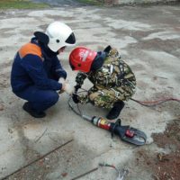 Тренировка юных спасателей